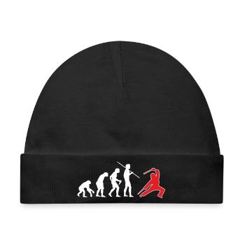 Escrima Evolution 4 - Baby Premium Organic Mütze - Schwarz - Vorne