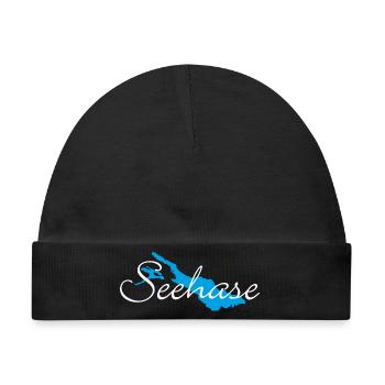 Seehase vom Bodensee für dunkle Shirts - Baby Premium Organic Mütze - Schwarz - Vorne