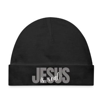 Jesus is Real - Baby Premium Organic Mütze - Schwarz - Vorne