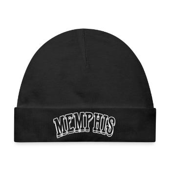 memphis shirt - Baby Premium Organic Mütze - Schwarz - Vorne