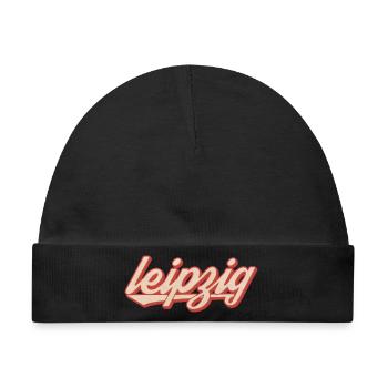 Leipzig Script Vintage Logo - Baby Premium Organic Mütze - Schwarz - Vorne