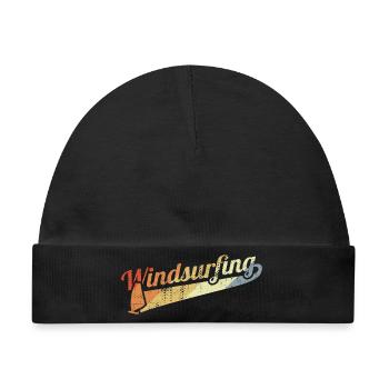 Vintage Windsurfen - Baby Premium Organic Mütze - Schwarz - Vorne