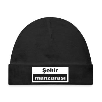 Stadtbild Typografie türkisch - Baby Premium Organic Mütze - Schwarz - Vorne