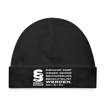 Antidiskriminierung Botschaft - Baby Premium Organic Mütze - Schwarz - Vorne