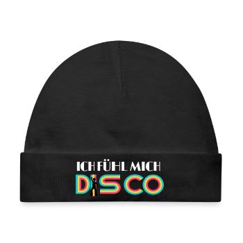 ICH FÜHL MICH DISCO - Baby Premium Organic Mütze - Schwarz - Vorne