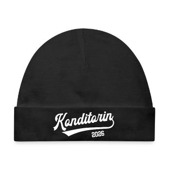 Konditorin 2026 Ausbildung Beruf Konditor Bäckerin - Baby Premium Organic Mütze - Schwarz - Vorne