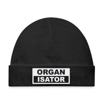 Organisator Typo-Kontrast - Baby Premium Organic Mütze - Schwarz - Vorne