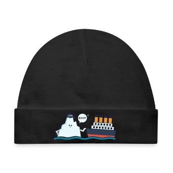 Titanic Funny Titanic und Ic-eberg Boop-Parodie - Baby Premium Organic Mütze - Schwarz - Vorne