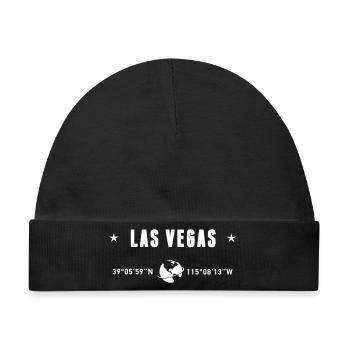 Las Vegas, Nevada, Koordinaten: Globe White - Baby Premium Organic Mütze - Schwarz - Vorne