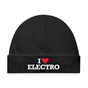 Ich liebe Elektro - Baby Premium Organic Mütze - Schwarz - Vorne