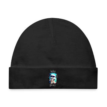 Baby Chill Maskottchen - Baby Premium Organic Mütze - Schwarz - Vorne