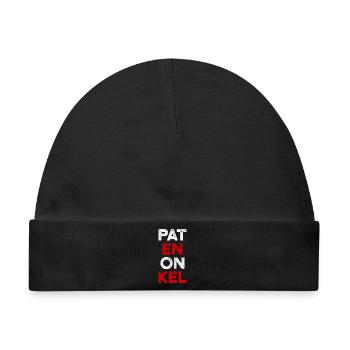 Patenonkel - Taufgeschenk - Baby Premium Organic Mütze - Schwarz - Vorne