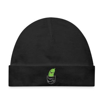 Gurke Gurken Essiggurke - Baby Premium Organic Mütze - Schwarz - Vorne