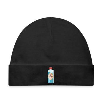 Vintage Kerosin Parafin Flaschenetikett - Baby Premium Organic Mütze - Schwarz - Vorne