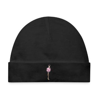 Flamingo Pirat Holzbein - Baby Premium Organic Mütze - Schwarz - Vorne