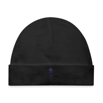 Spiritualität Heilige Geometrie Lotus-Meditation Zen - Baby Premium Organic Mütze - Schwarz - Vorne