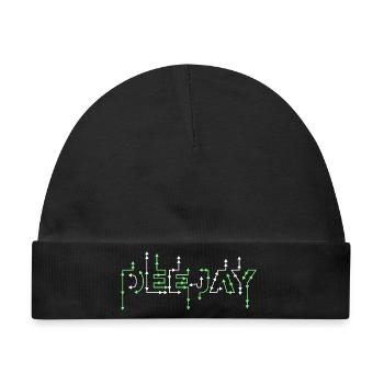 DEEJAY PFEILE WEISS - Baby Premium Organic Mütze - Schwarz - Vorne
