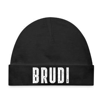 Brudi Bruder Brate Bratan Bro - Baby Premium Organic Mütze - Schwarz - Vorne
