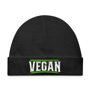 Vegan | Veganer | Veganerin - Baby Premium Organic Mütze - Schwarz - Vorne