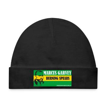 Garvey Brennender Speer Shirt - Baby Premium Organic Mütze - Schwarz - Vorne