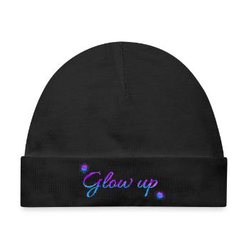 Glow up - Baby Premium Organic Mütze - Schwarz - Vorne