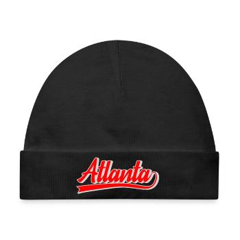 Atlanta Script Retro Logo - Baby Premium Organic Mütze - Schwarz - Vorne