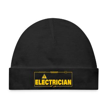 ELECTRICIAN - Baby Premium Organic Mütze - Schwarz - Vorne