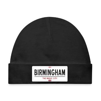 Ortsschild in Birmingham - Baby Premium Organic Mütze - Schwarz - Vorne