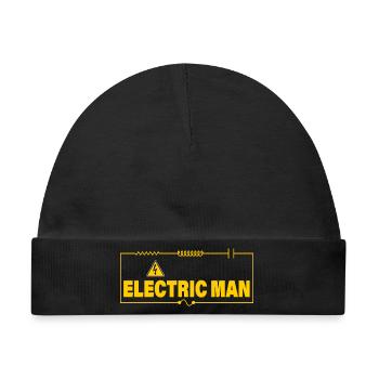 ELECTRIC MAN - Baby Premium Organic Mütze - Schwarz - Vorne