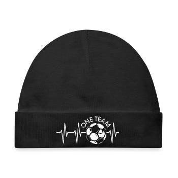 puls ball Herzschlag one team Mannschaft Verein - Baby Premium Organic Mütze - Schwarz - Vorne