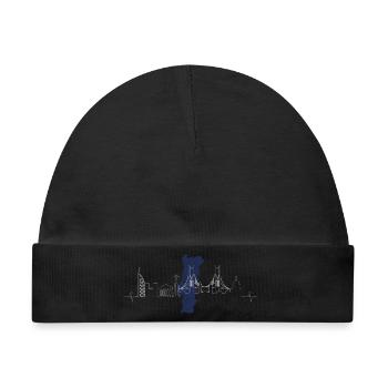 Portugal Skyline Silhouette - Baby Premium Organic Mütze - Schwarz - Vorne