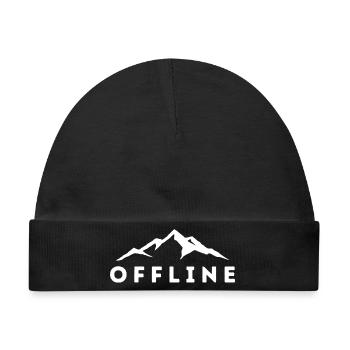 OFFLINE BERGE - Baby Premium Organic Mütze - Schwarz - Vorne