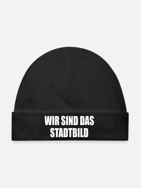 wir sind das stadtbild - Baby Premium Organic Mütze - Schwarz