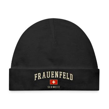Frauenfeld Schweiz Vintage Emblem - Baby Premium Organic Mütze - Schwarz - Vorne