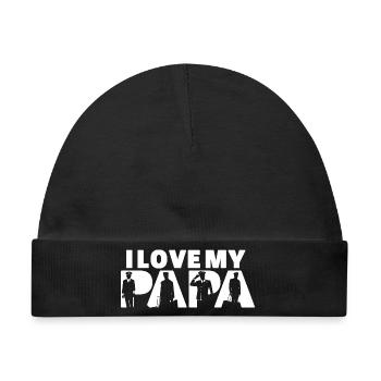 Pilot Flugzeugentwicklung Flug Papa Pilot Papa Papa - Baby Premium Organic Mütze - Schwarz - Vorne