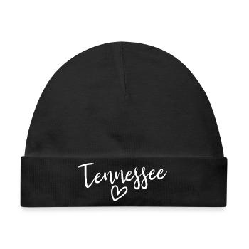 Tennessee Heart Women's Love Tennessee - Baby Premium Organic Mütze - Schwarz - Vorne