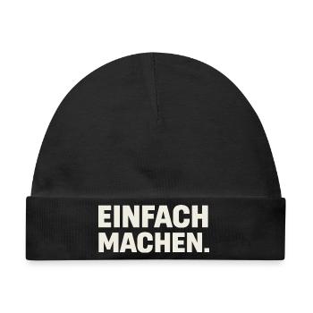 Einfach Machen Großbuchstaben - Baby Premium Organic Mütze - Schwarz - Vorne