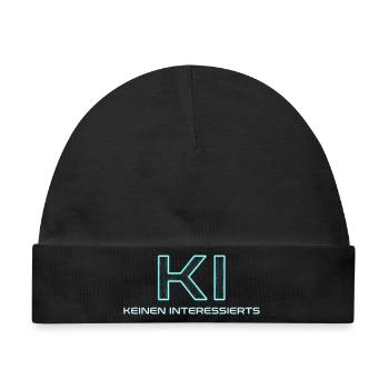 KI Neon Circuit Keinen Interessierts - Baby Premium Organic Mütze - Schwarz - Vorne