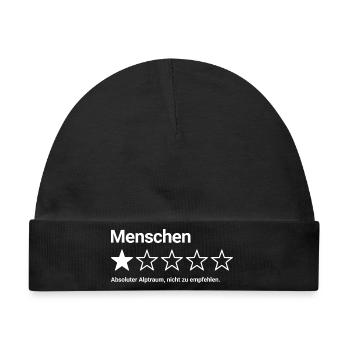 1-Stern-Bewertung auf Menschen - Baby Premium Organic Mütze - Schwarz - Vorne