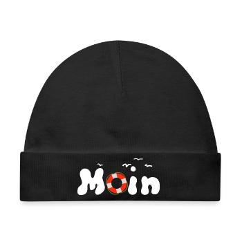 Moin Möwen Rettungsring Nordisch - Baby Premium Organic Mütze - Schwarz - Vorne