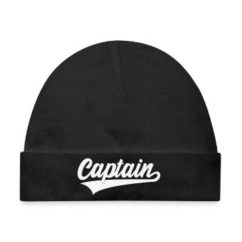 KAPITÄN 3D CAPTAIN SWOOSH - Baby Premium Organic Mütze - Schwarz - Vorne