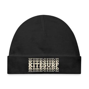 Kitesurfen Kitesurf Kitesurfer Kiteboard - Baby Premium Organic Mütze - Schwarz - Vorne