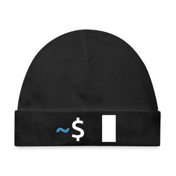 Linux Shell Command - Baby Premium Organic Mütze - Schwarz - Vorne