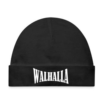 walhalla viking wikinger shirt - Baby Premium Organic Mütze - Schwarz - Vorne