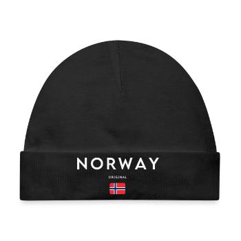 Norwegische Flagge, Norwegischer Stolz - Baby Premium Organic Mütze - Schwarz - Vorne
