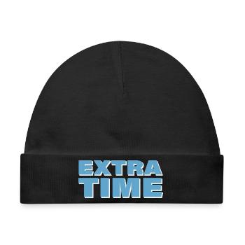 EXTRA TIME - Baby Premium Organic Mütze - Schwarz - Vorne