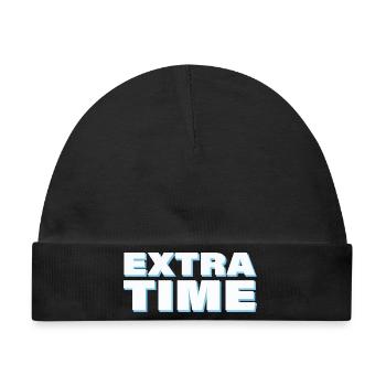 EXTRA TIME - Baby Premium Organic Mütze - Schwarz - Vorne