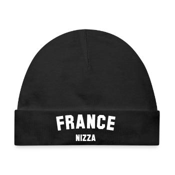 FRANCE NIZZA Frankreich - Baby Premium Organic Mütze - Schwarz - Vorne