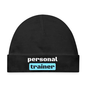 Personal Trainer Fitnesstrainer - Baby Premium Organic Mütze - Schwarz - Vorne