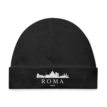 Roms Skyline, ich liebe Rom - Baby Premium Organic Mütze - Schwarz - Vorne